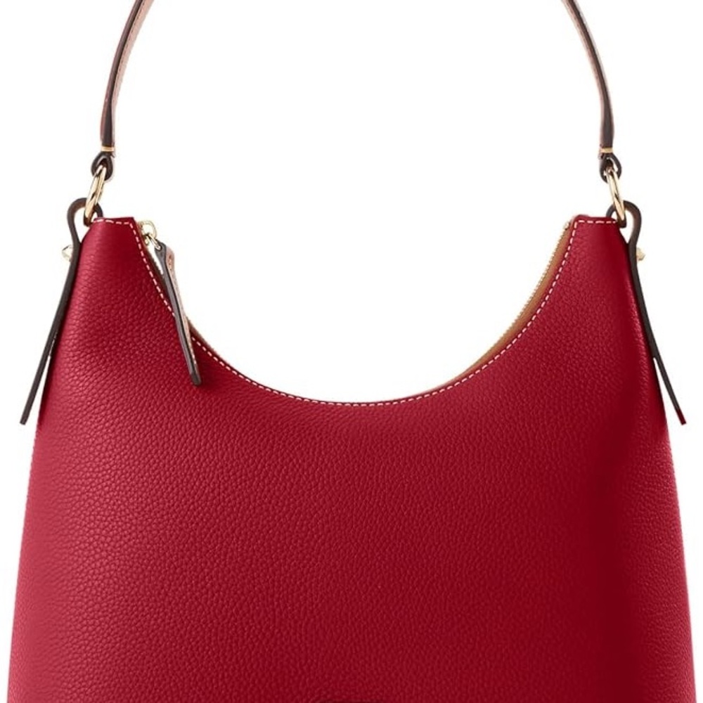 Dooney & Bourke Red Pebble Grain Hobo Shoulder Bag - Picture 5 of 6
